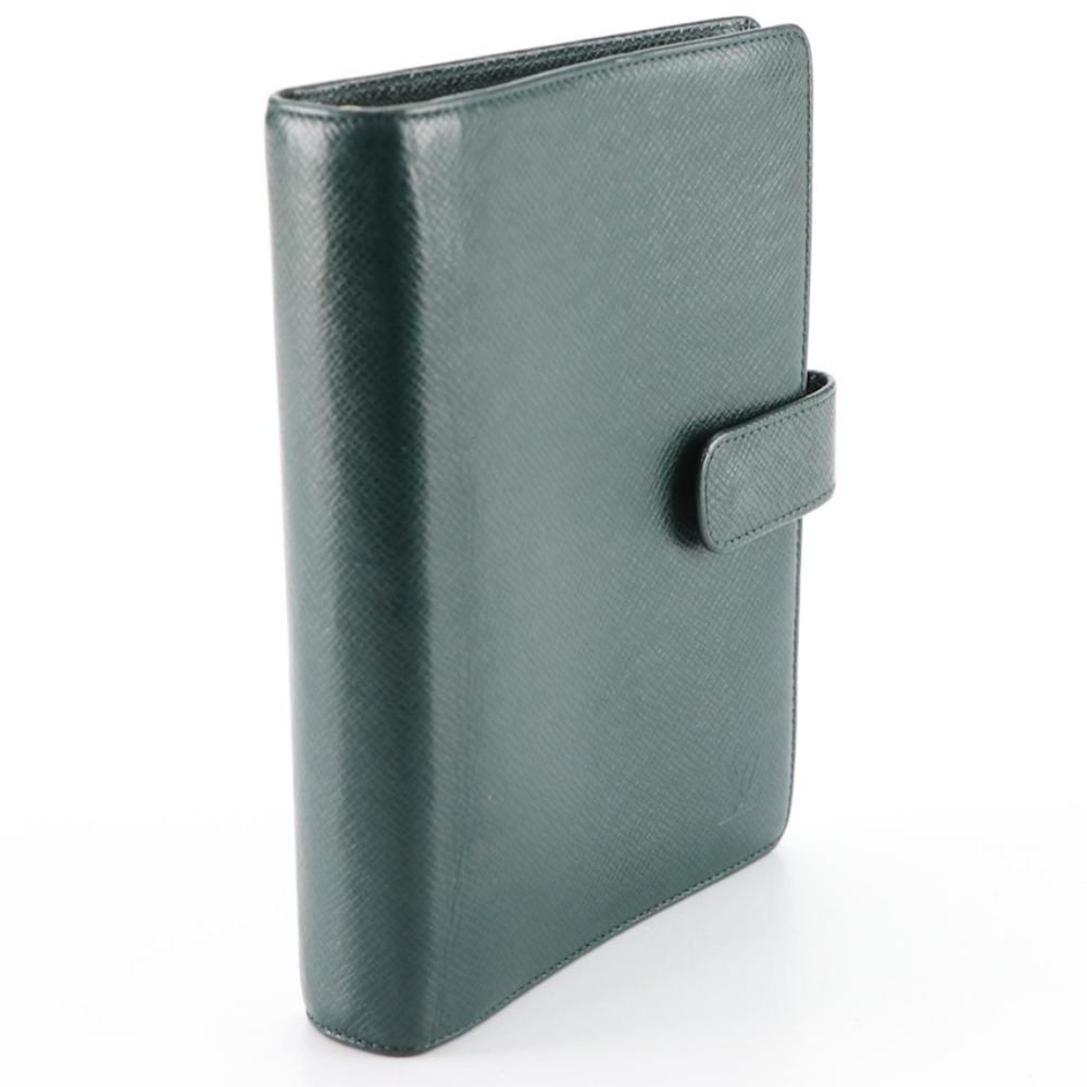 Louis Vuitton Taiga Green MM Medium Agenda